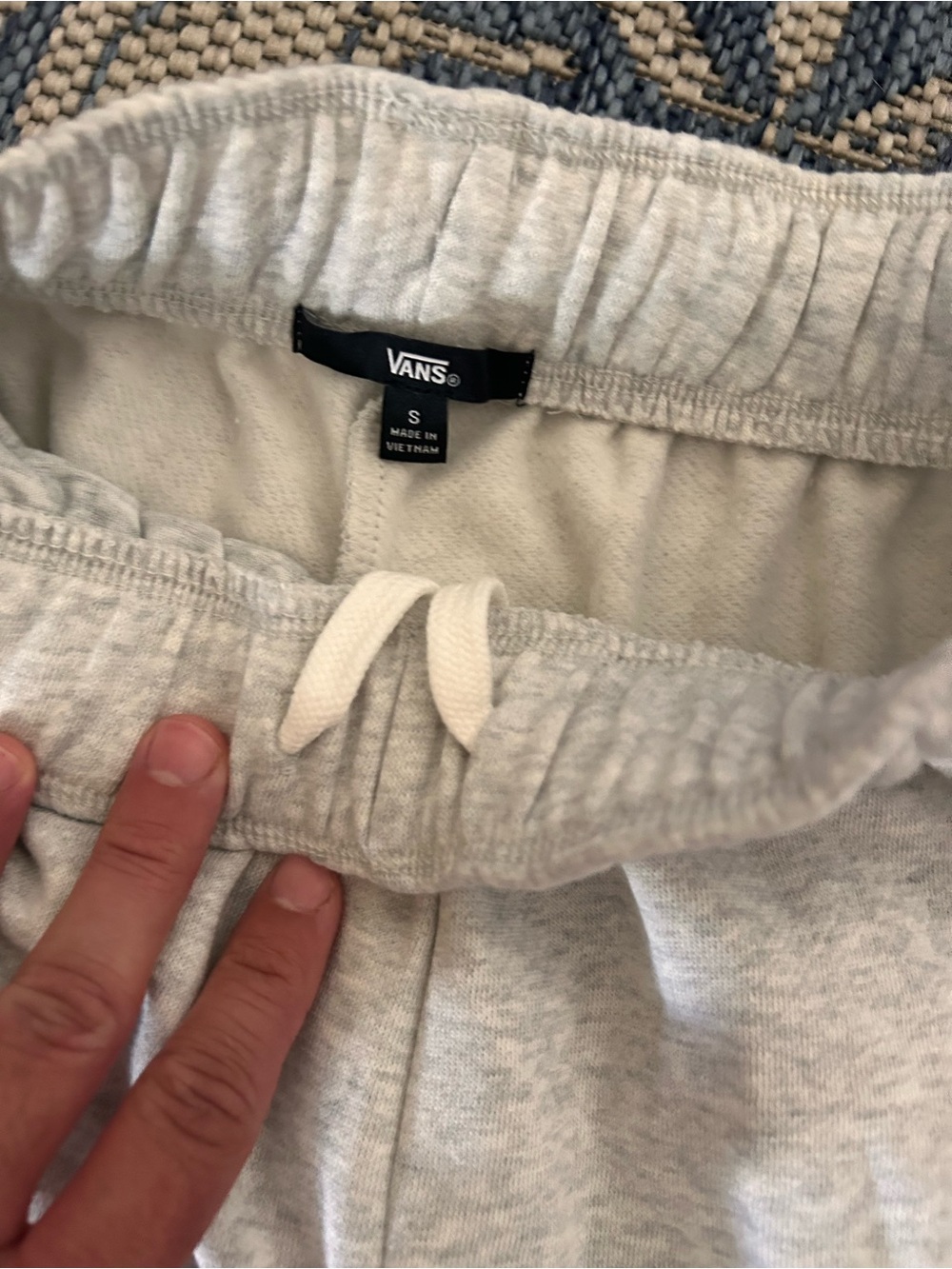 Vans Womens Small Heather Gray Sweatpants with Drawstring